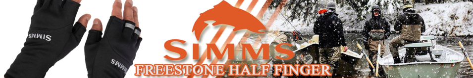 Simms Freestone Half Finger Mitt, Black