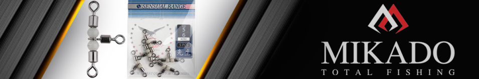 Mikado (AMA-A3701) Тройной роликовый вертлюг с бусинами