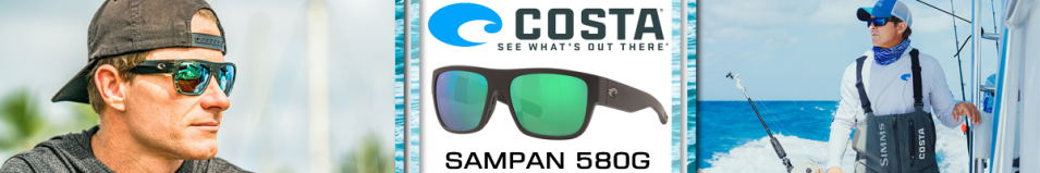 Costa Sampan 580G Matte Black/Green Mirror 580G