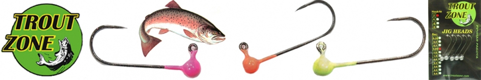 Trout Zone Джиг-головка на крючке Kumho BN №2 (Безбородый) оранжевый