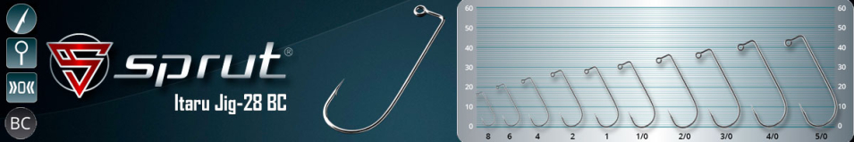 Sprut Itaru Jig-28 BC (Jig Hook 90°)