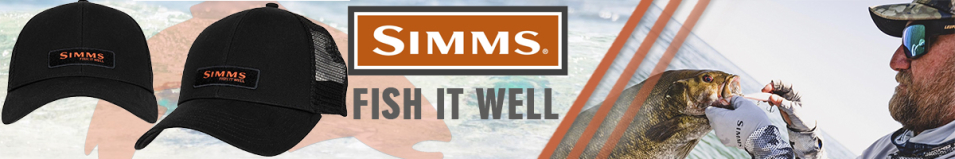 Simms Fish It Well Forever Small Fit Trucker, Black