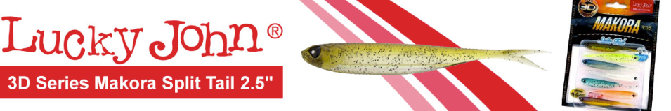 Lucky John 3D Series Makora Split Tail 2.5"