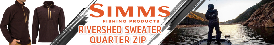 Simms Rivershed Sweater Quarter Zip '20, Mahogany