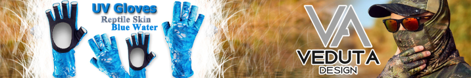 Veduta UV Gloves Reptile Skin Blue Water
