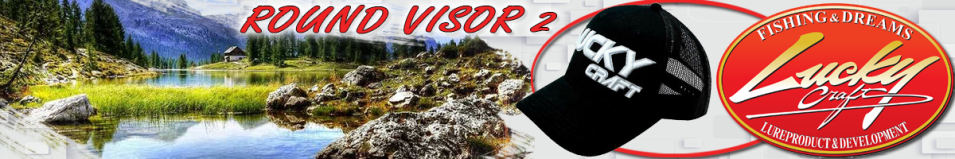 Lucky Craft Round Visor 2 - Black and White/Gray