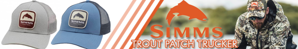 Simms Trout Patch Trucker Blue Stream