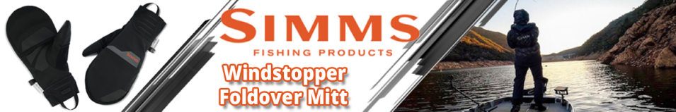 Simms Windstopper Foldover Mitt, Black