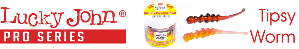 Lucky John Pro Series Tipsy Worm 2.8"