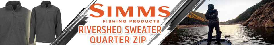 Simms Rivershed Sweater Quarter Zip '20, Carbon