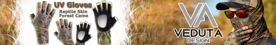 Veduta UV Gloves Reptile Skin Forest Camo