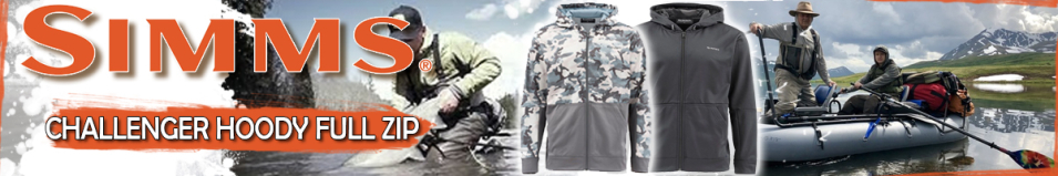 Simms Challenger Hoody - Full Zip, Hex Flo Camo Grey Blue