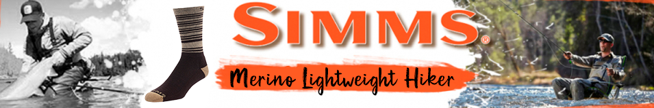 Simms Merino Lightweight Hiker Sock, Hickory