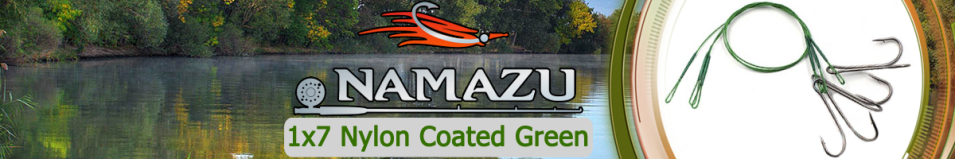 Namazu Leader 1х7 Nylon Coated Green с двойным крючком