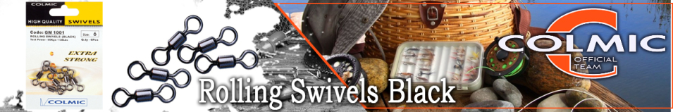 Colmic Rolling Swivels Black