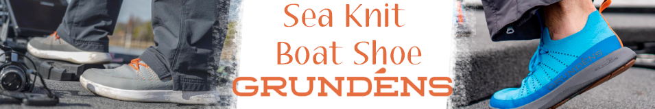 Grundens Sea Knit Boat Shoe, Grey Mist