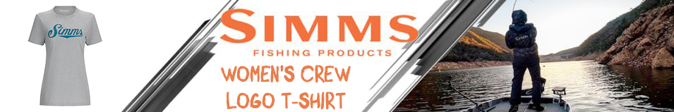 Simms Women's Crew Logo T-Shirt, Cinder Heather