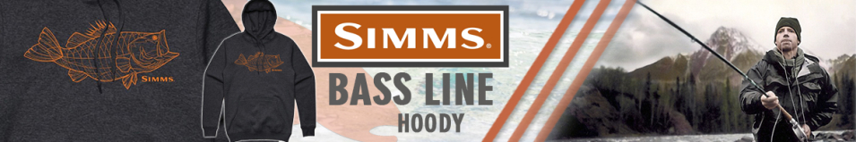 Simms Bass Line Hoody, Charcoal Heather