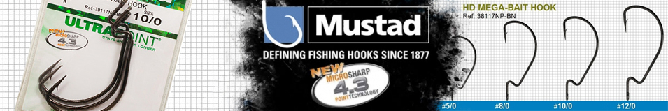 Mustad HD Mega-Bait Hook Ref.38117NP-BN