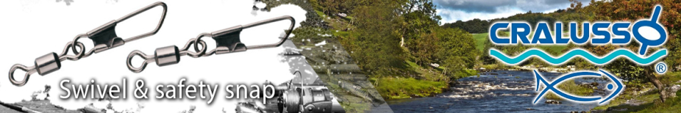 Cralusso Swivel & safety snap Карабин с вертлюгом