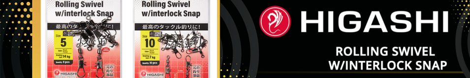 Higashi Rolling Swivel w/Interlock Snap с вертлюгом