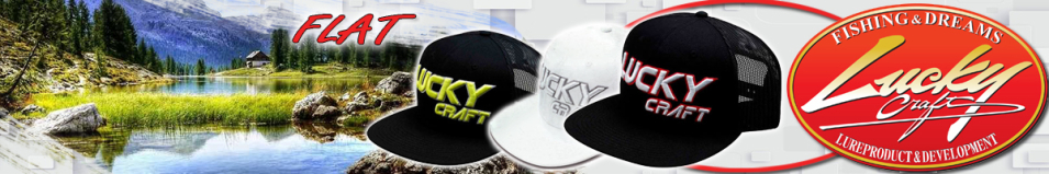 Lucky Craft Flat - Black and White/Red