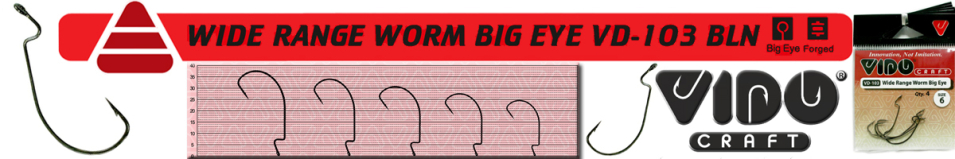 Vido Craft VD-103 Wide Range Worm Big Eye (BLN)