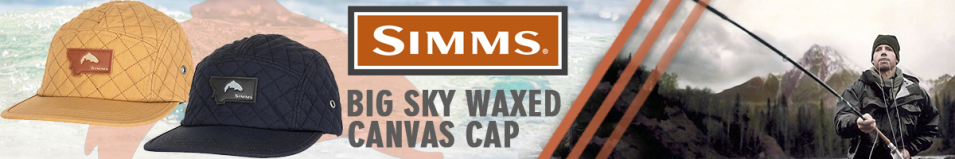 Simms Big Sky Waxed Canvas Cap, Carbon