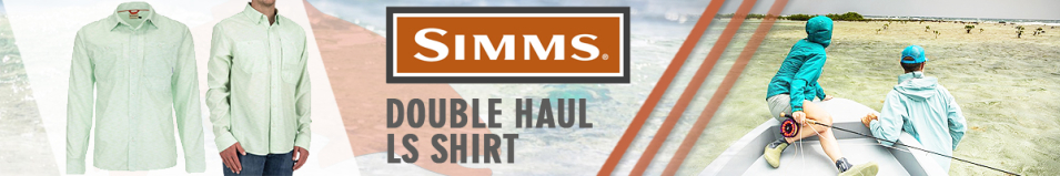 Simms Double Haul LS Shirt, Lt.Green Texture Wave Print