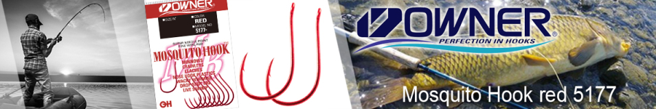 Owner Mosquito Hook red