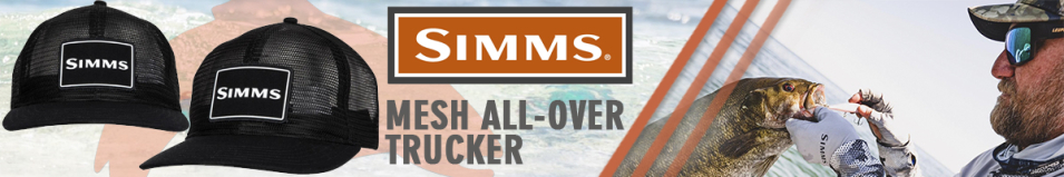 Simms Mesh All-Over Trucker, Black