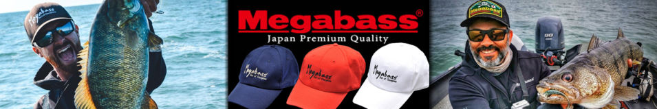 Megabass Field Cap Brush Logo Wht/Blk