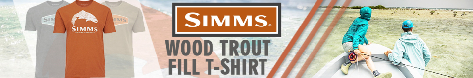 Simms Wood Trout Fill T-Shirt, Adobe Heather