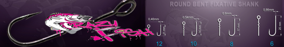Crazy Fish Round Bent Fixative Shank