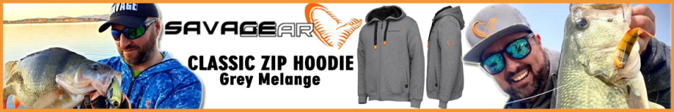 Savage Gear Classic Zip Hoodie Grey Melange