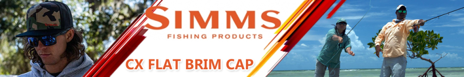 Simms CX Flat Brim Cap, Woodland Camo