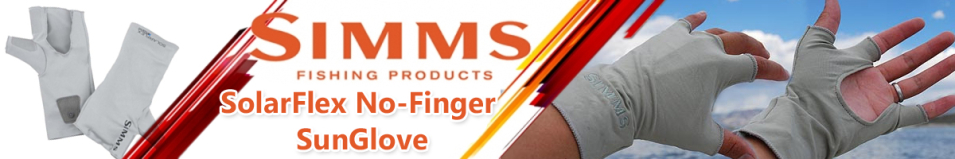 Simms SolarFlex No-Finger SunGlove, Sterling