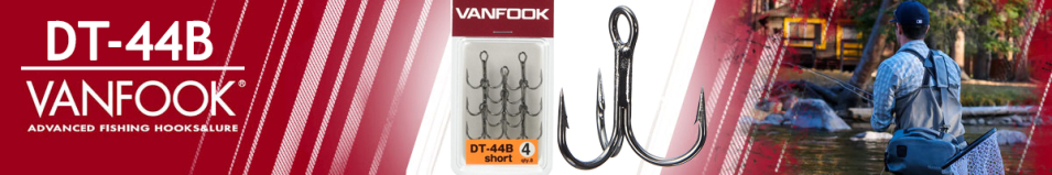 Vanfook DT-44B Blade Gold Treble short NS Black