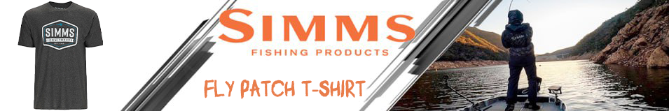 Simms Fly Patch T-Shirt, Charcoal Heather