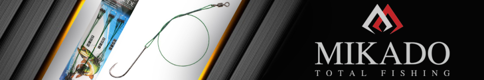 Mikado X-Plode (ZG11-014) Поводок стальной с вертлюжком и крючком