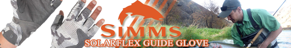 Simms Solarflex Guide Glove, Hex Flo Camo Steel