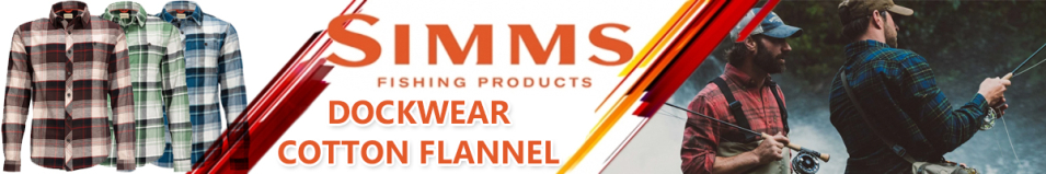 Simms Dockwear Cotton Flannel, Atl Celadon Plaid