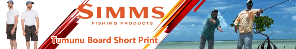 Simms Tumunu Board Short Print, Hex Flo Camo Carbon