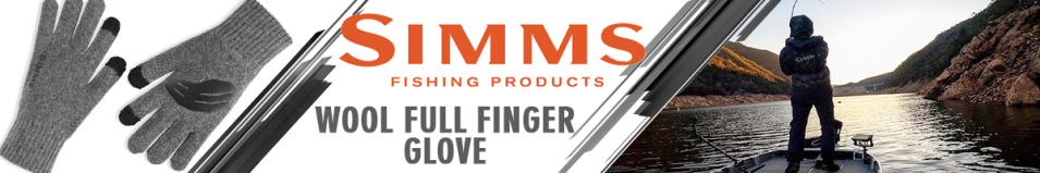 Simms Wool Full Finger Glove, Steel