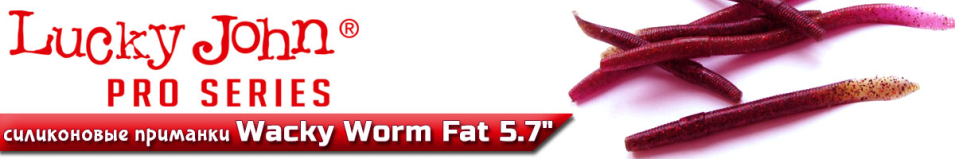 Lucky John Pro Series Wacky Worm Fat 5.7"