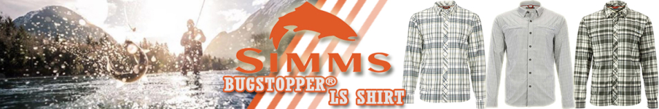 Simms BugStopper LS Shirt, Plaid Pearl Madras Plaid