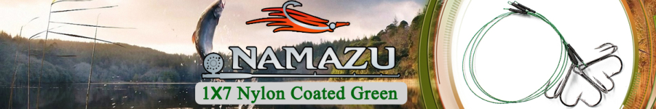 Namazu 1х7 Nylon Coated Green с тройным крючком 35647
