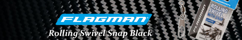 Flagman Rolling Swivel Snap Black