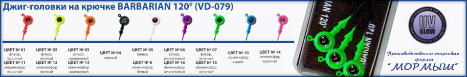 Мормыш Джиг-головка крашеная "ШАР" кр-к VD-079 №1/0 цвет Зеленый