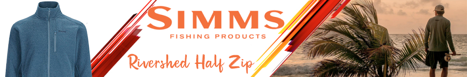 Simms Rivershed Half Zip Fleece, Neptune Heather